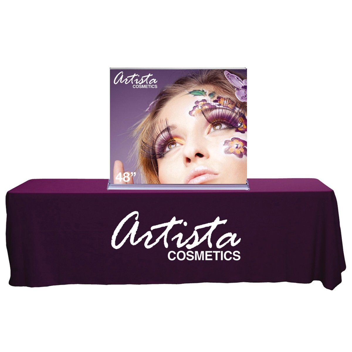 48 in. SilverStep Tabletop Retractable Banner Stand — Graphic Package